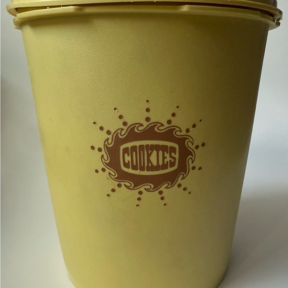 Tupperware Yellow Cookie Container